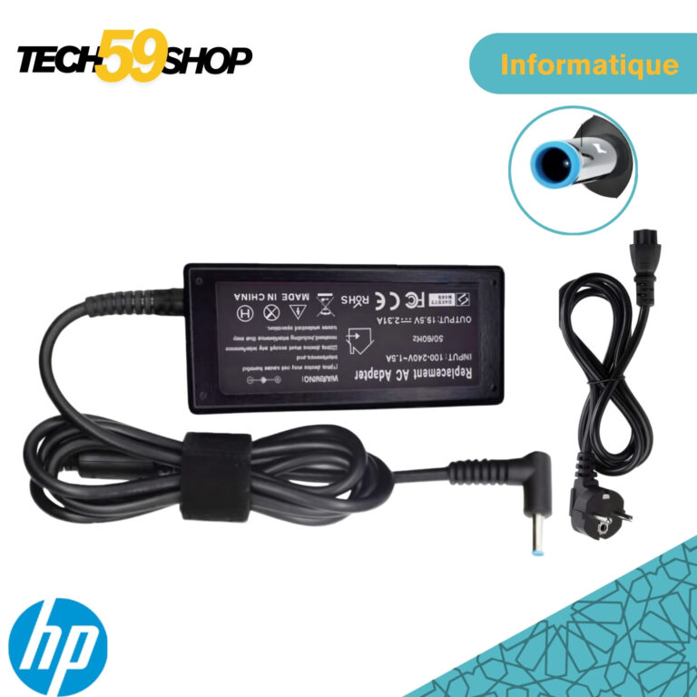 Chargeur HP 65W | Adaptateur 19.5V 3.33A