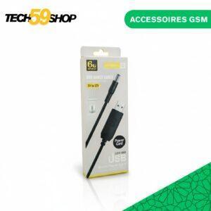 Câble Epoch LDO-868 USB Boost | Convertisseur 5V vers 12V DC