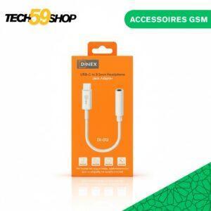 Dinex DI-012 Adaptateur USB-C vers Jack 3.5mm | Câble Casque Audio