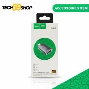 Hoco UA19 Adaptateur USB-C vers HDMI 4K 30Hz