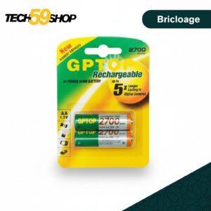 Piles Rechargeables GPTOP 2700 Series AA