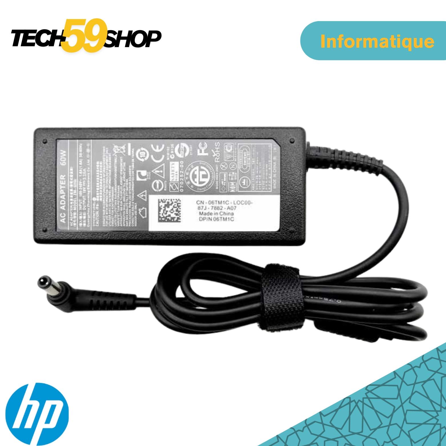 Chargeur HP 60W | Adaptateur Secteur 19V 3.16A